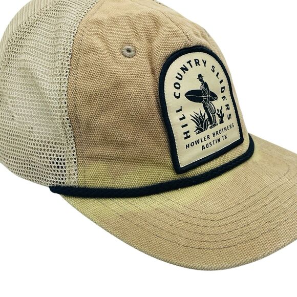 Howler Brothers Hill Country Sliders Beige Snapback Hat Cap - Picture 3 of 8